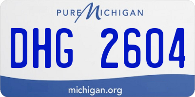 MI license plate DHG2604
