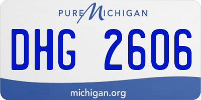 MI license plate DHG2606
