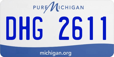 MI license plate DHG2611