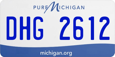 MI license plate DHG2612