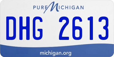 MI license plate DHG2613