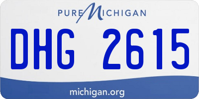 MI license plate DHG2615