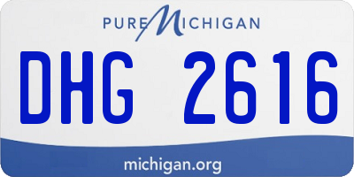 MI license plate DHG2616