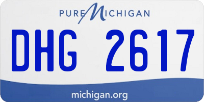 MI license plate DHG2617