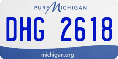MI license plate DHG2618