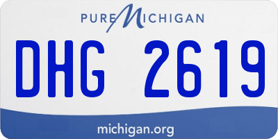 MI license plate DHG2619