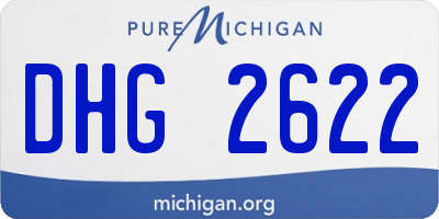 MI license plate DHG2622