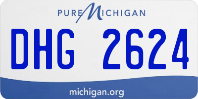 MI license plate DHG2624