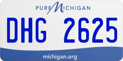 MI license plate DHG2625