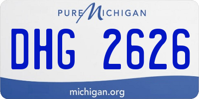 MI license plate DHG2626