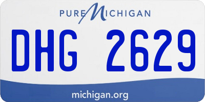 MI license plate DHG2629