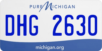 MI license plate DHG2630