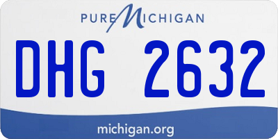 MI license plate DHG2632