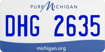 MI license plate DHG2635