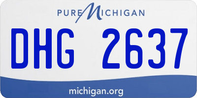 MI license plate DHG2637