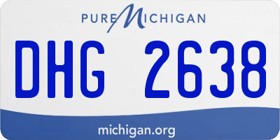 MI license plate DHG2638