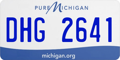 MI license plate DHG2641