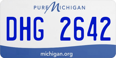 MI license plate DHG2642