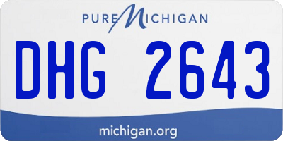 MI license plate DHG2643