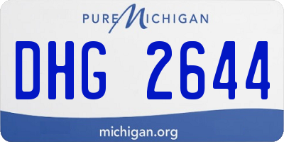 MI license plate DHG2644