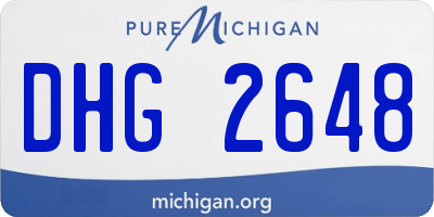MI license plate DHG2648