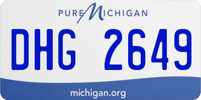 MI license plate DHG2649