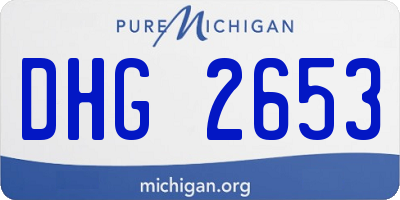 MI license plate DHG2653
