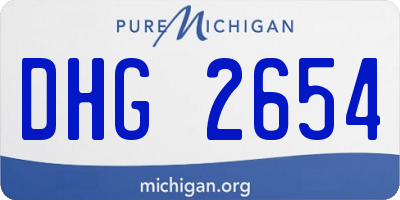 MI license plate DHG2654