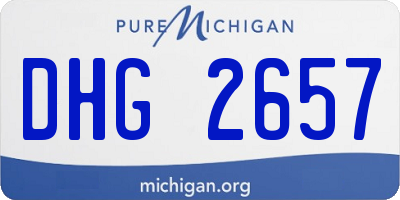 MI license plate DHG2657
