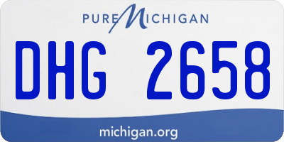 MI license plate DHG2658