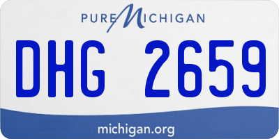 MI license plate DHG2659