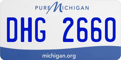 MI license plate DHG2660
