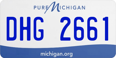 MI license plate DHG2661