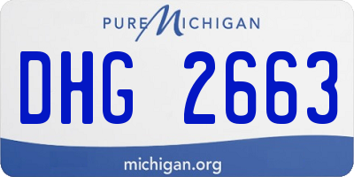MI license plate DHG2663