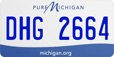 MI license plate DHG2664
