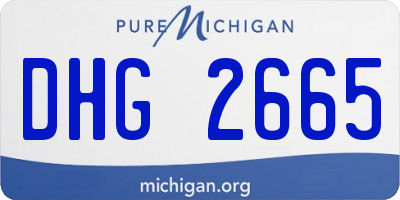 MI license plate DHG2665