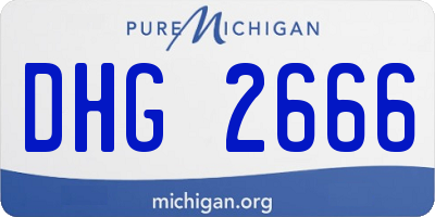 MI license plate DHG2666