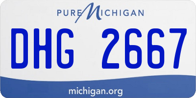 MI license plate DHG2667