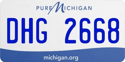 MI license plate DHG2668