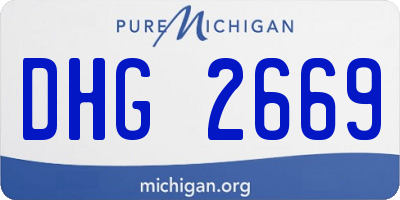 MI license plate DHG2669