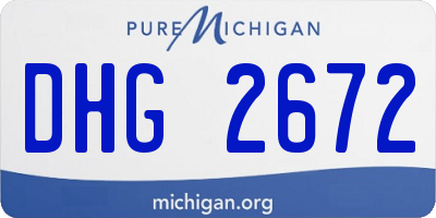 MI license plate DHG2672