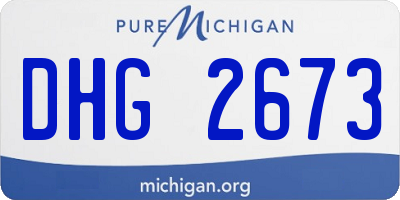 MI license plate DHG2673