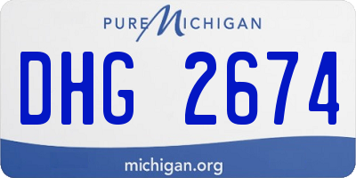 MI license plate DHG2674