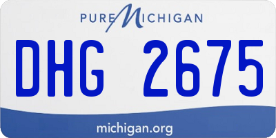 MI license plate DHG2675