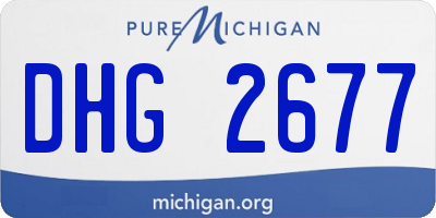 MI license plate DHG2677