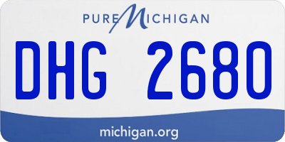 MI license plate DHG2680