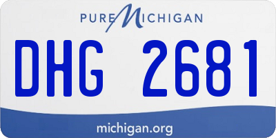 MI license plate DHG2681
