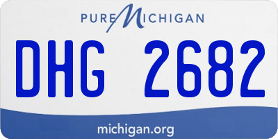 MI license plate DHG2682