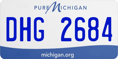 MI license plate DHG2684