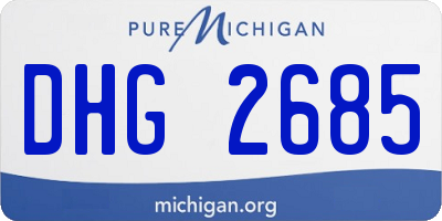 MI license plate DHG2685